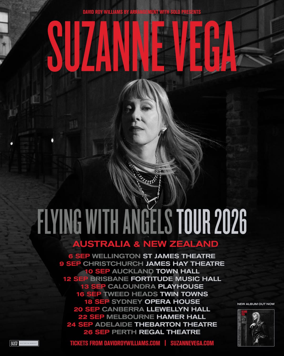 Suzanne Vega Flying With Angels Tour Poster 2026